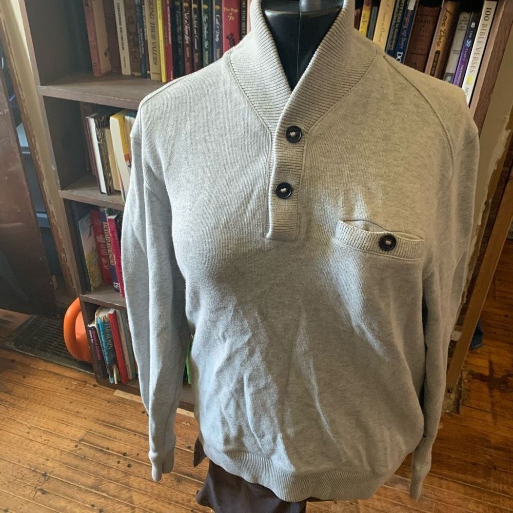 Ted Baker gray collared pullover tailored 6/XL sweatshirt
